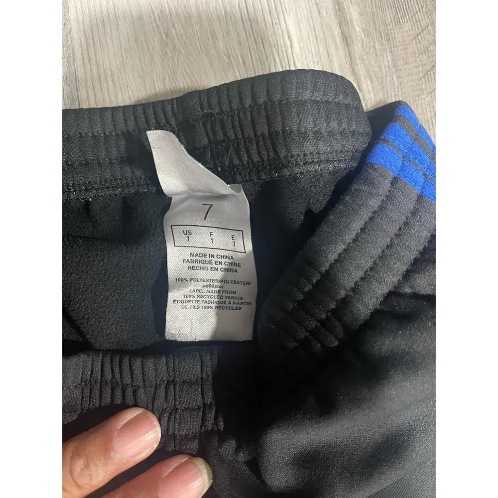 Adidas Black Blue Classic 3 Stripe Jogger and Jumping Bean Jeans Sz 7 Lot of 2